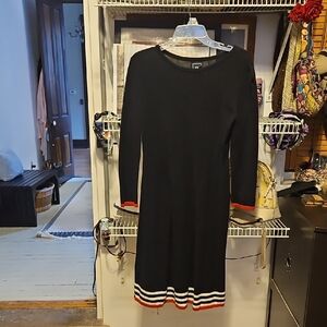 JH Collectibles Black Dress with Red and White Trim